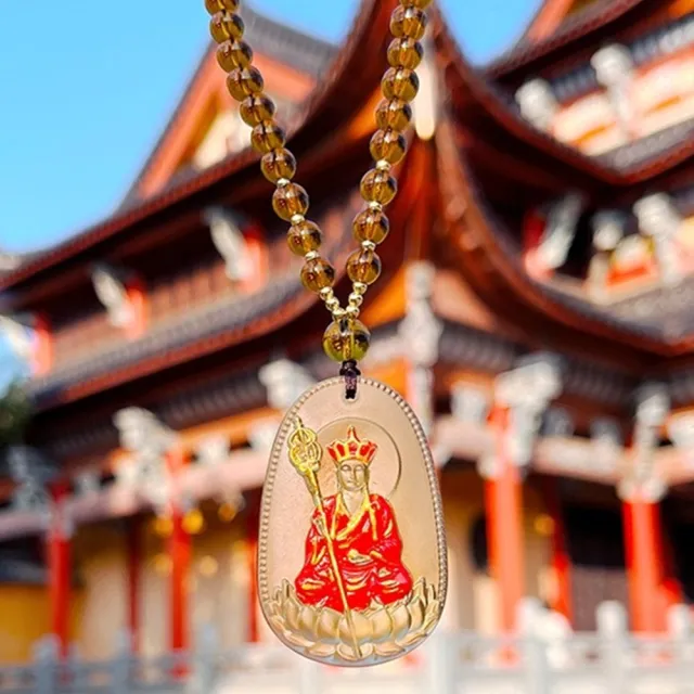 【LEESA】地藏王菩薩\琉璃項鍊\辟邪項鏈\項鍊\吊墜\飾品\男女同款\保平安\開運項鏈\守護神\小禮物\