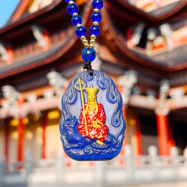 【LEESA】地藏王菩薩\琉璃項鍊\辟邪項鏈\項鍊\吊墜\飾品\男女同款\保平安\開運項鏈\守護神\小禮物\