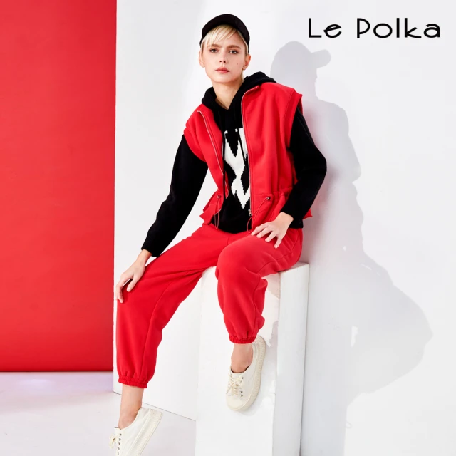 Le Polka 塗鴉文字落肩圓領襯衫-女好評推薦