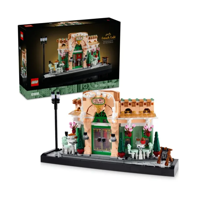 【LEGO 樂高】Icons 10362 法國咖啡館(建築模型 居家擺設 兒童積木 玩具模型)