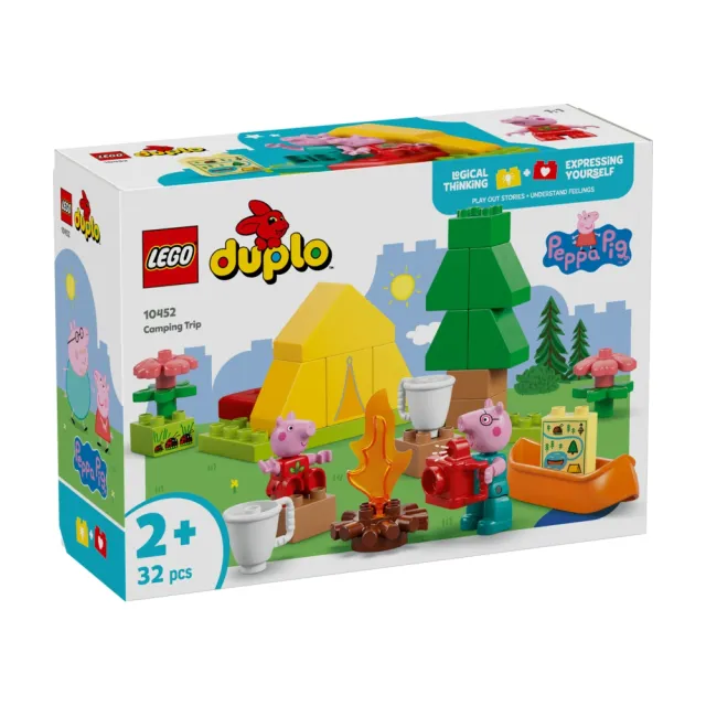 【LEGO 樂高】得寶系列 10452 露營之旅(佩佩豬 幼兒積木 兒童玩具 學習積木)