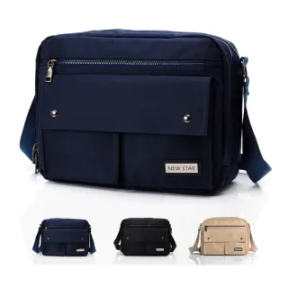 【NEW STAR】側背包 質感防水包 雙層A4大容量斜背包包 公事包 男 女 男包 現貨 BL168