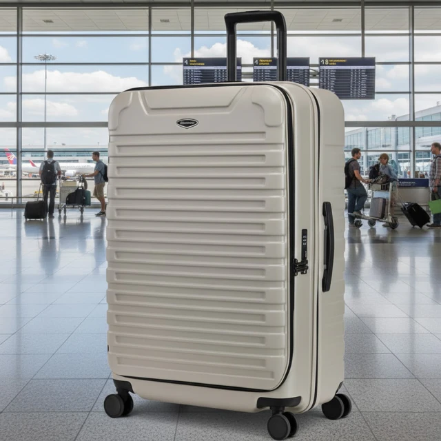 SNOW.bagshop 20吋行李箱雙開胖胖箱(防爆拉鍊外