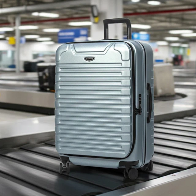 SNOW.bagshop 20吋行李箱雙開胖胖箱(防爆拉鍊外