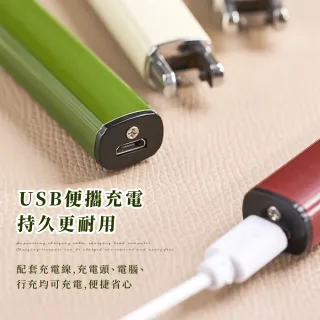 【戶外便攜】香薰蠟燭USB電弧充電打火機(烤肉 野外 露營 點火器 電子打火機)