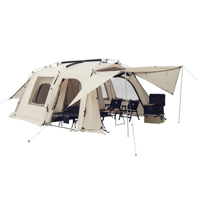 【Outdoorbase】沙丘隧道帳 光影 闇影(隧道帳 一房一廳 客廳帳 露營 逐露天下)
