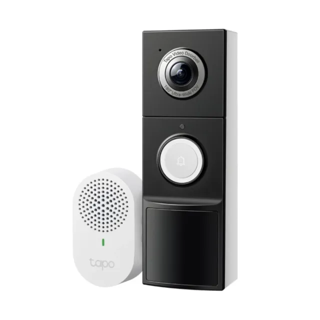 (64G記憶卡組)【TP-Link】Tapo D235 2K 5MP 電池/電線 AI智慧視訊門鈴(全彩夜視/180°超廣角/支援512GB)