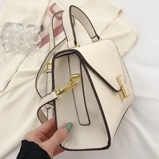 【LEESA】雙11 牛皮包包\白色手提包\包包\手提包\斜背包\真皮包包\高級感\單肩斜背包\禮物\