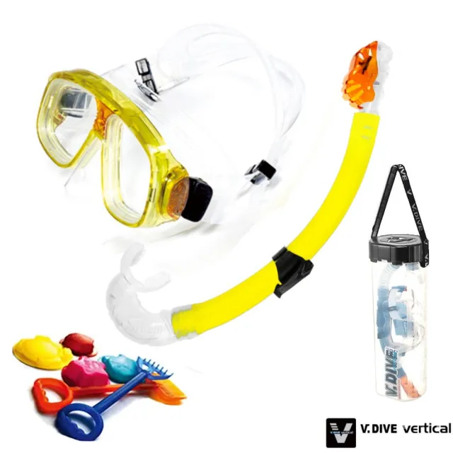 【V.DIVE】威帶夫潛水面鏡呼吸管組-C204 兒童親子款(浮潛深潛水肺潛水面鏡)