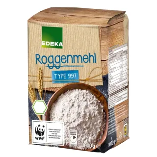 即期品【德國 EDEKA】裸麥麵粉1KG