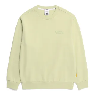 【國家地理服飾官方旗艦】男女同款 FOLHAS 小 LOGO長袖衛衣 - 綠色(經典百搭單品/換季必備)