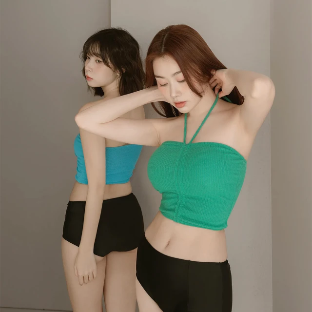 SeasonsBikini 格紋小背心三件套泳衣-357(紅