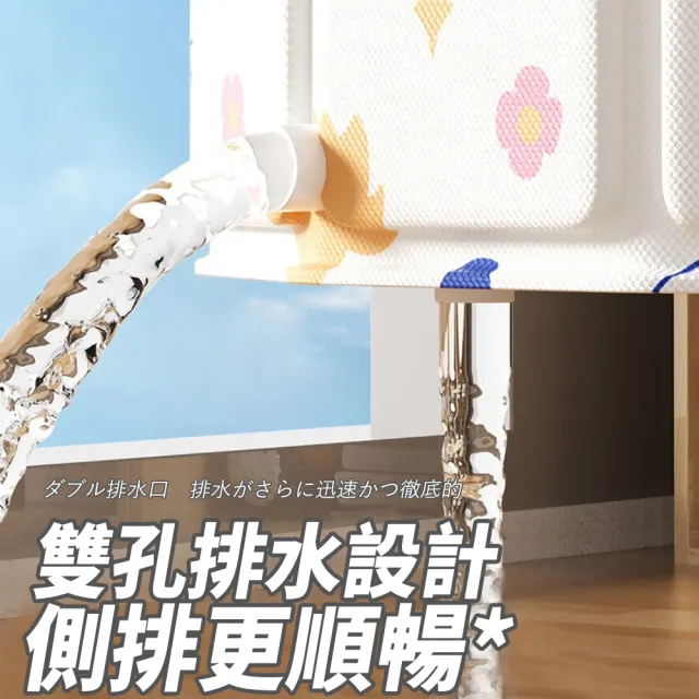 【媽媽咪呀】日式泡湯免安裝加厚折疊泡腳/泡澡桶80cm特大 附坐墊排水管(高密度板保溫摺疊泡澡桶 折疊浴缸)