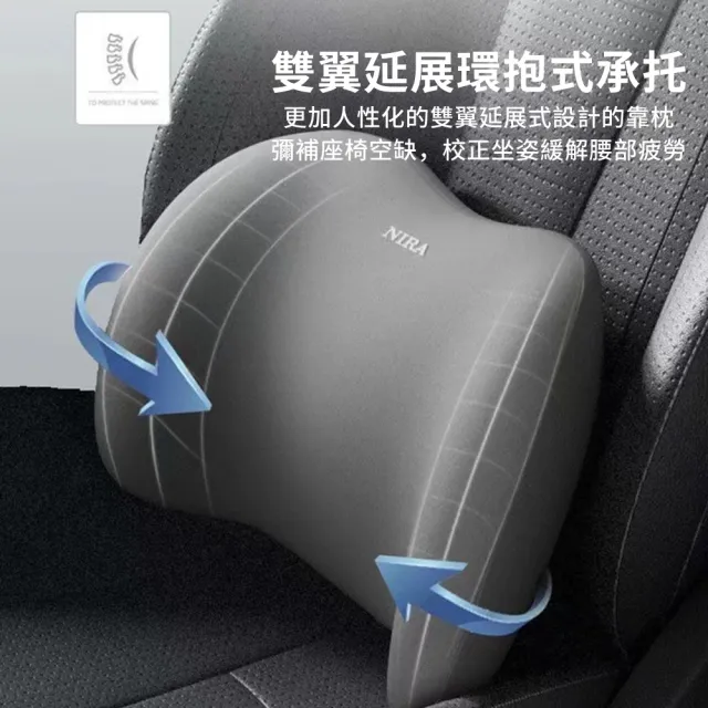 【Dep】車用人體工學頭枕腰靠套組 汽車記憶棉3D貼合護頸枕+護腰枕 車載座椅頭靠 護腰墊 腰靠墊 頸椎枕