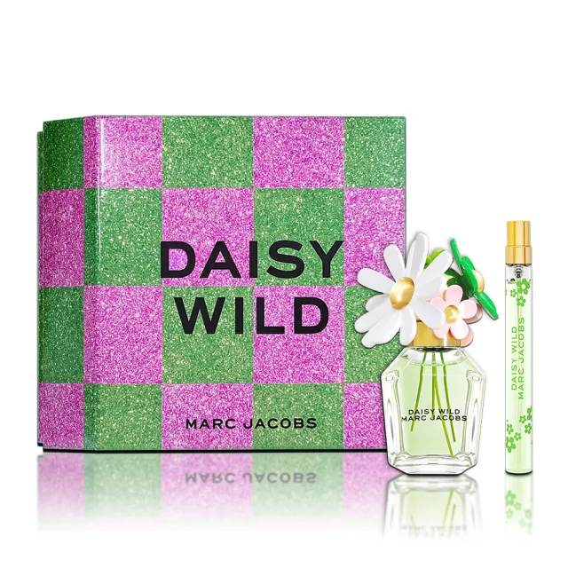 【MARC JACOBS 馬克賈伯】DAISY WILD 繽紛假期綠野之露經典禮盒(淡香精50ML+隨身瓶10ML -專櫃公司貨)