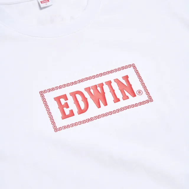 【EDWIN】女裝 白沙屯媽祖保庇短袖T恤(白色)