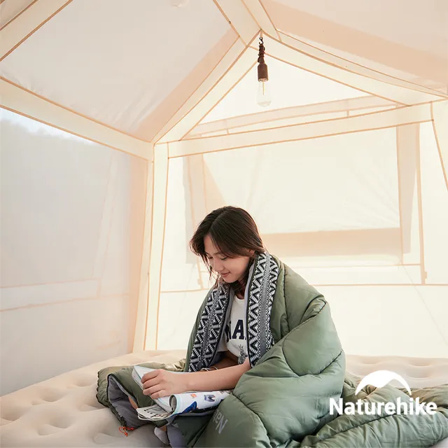 【Naturehike】超值2入組 L150質感圖騰透氣可拼接機洗信封睡袋 MSD05(台灣總代理公司貨)