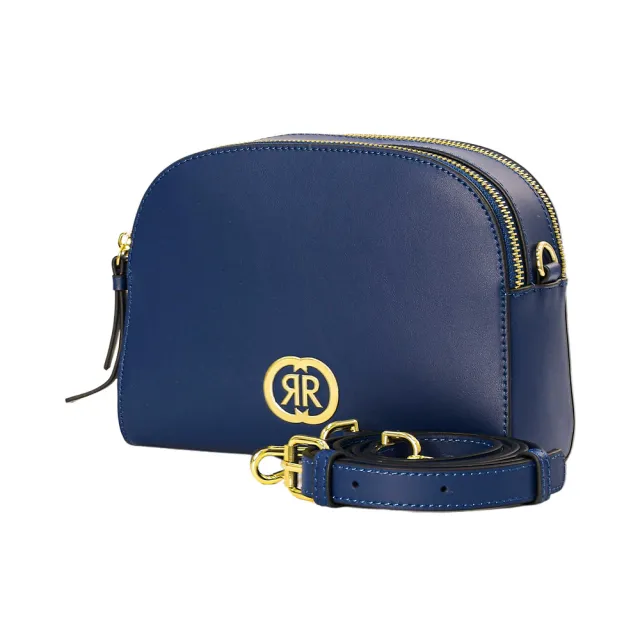 【Cerruti 1881】限量2折 義大利原裝進口 頂級小牛皮肩背包側背包 全新專櫃展示品(深藍色 CEBA06619M)