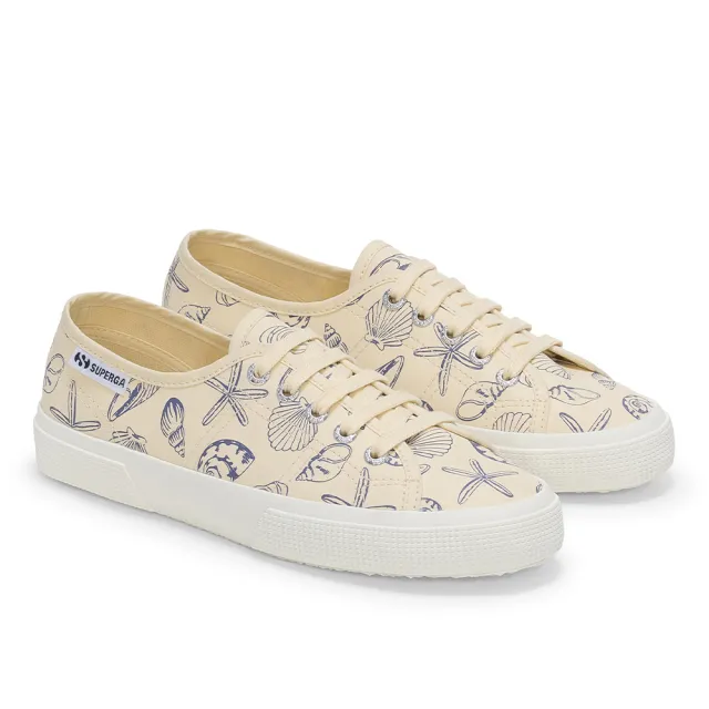 【SUPERGA】休閒鞋 女鞋  3750 輕量系列 海洋 貝殼 米黃色 S1133KW-A8H
