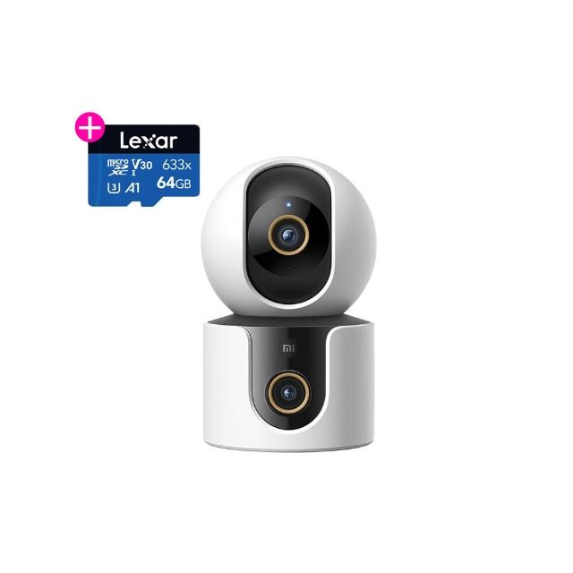 (64G記憶卡組)【小米】官方旗艦館 智慧攝影機 C500 雙攝版