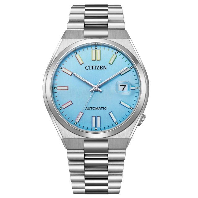 CITIZEN 星辰 時尚撞色-淺藍面自動上鍊機械錶 推薦 禮物(NJ0151-53L)