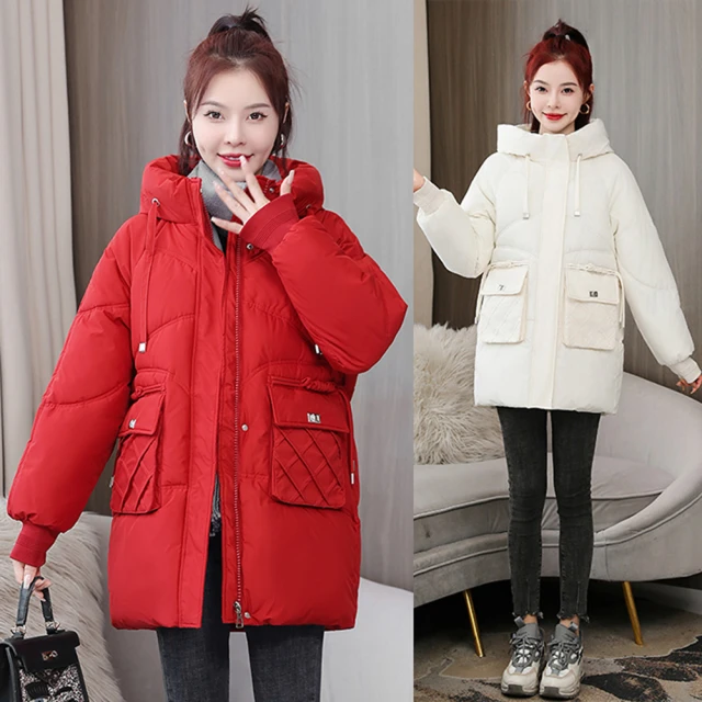 Chudan 初丹 蓬鬆連帽羽絨外套(兩色) 推薦