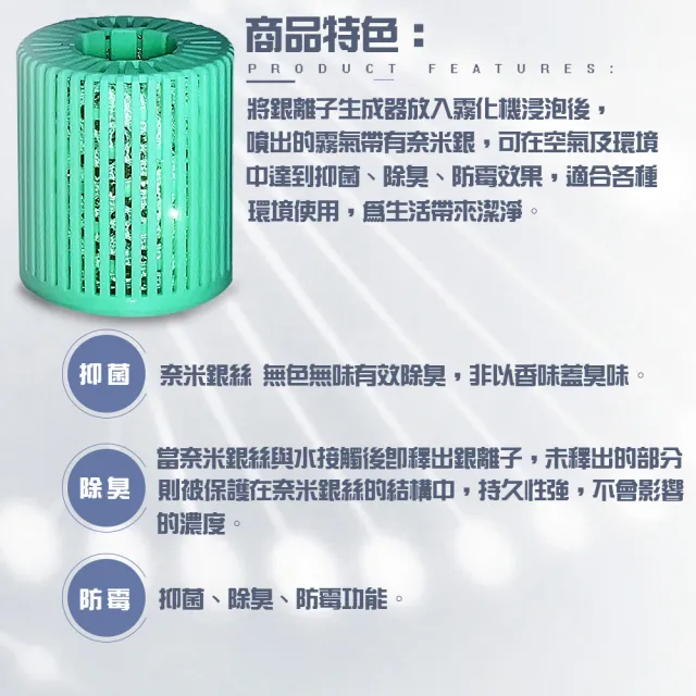 【金德恩】銀離子生成器 濾心補充包一入(除臭 抑菌 防霉 霧化機通用)