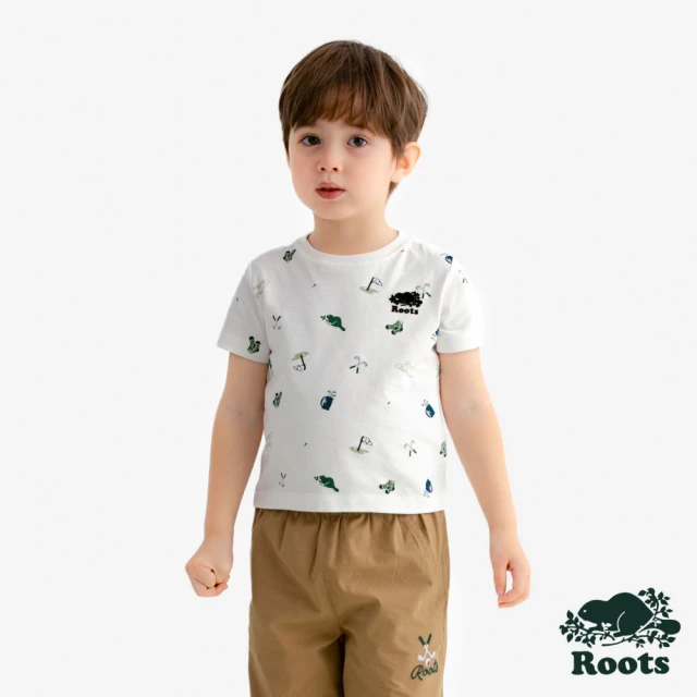 RootsRoots Roots 小童-OUTDOOR CROPPED 短袖T恤(白色)