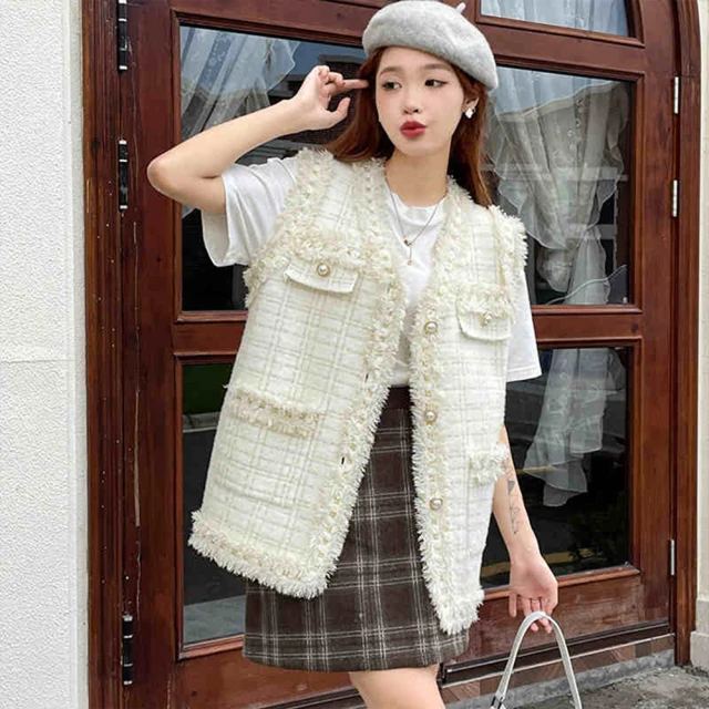 K.W. 現貨韓國朵朵花加絨保暖升級背心(共1色)優惠推薦