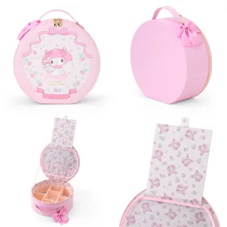 【小禮堂】雙11 Sanrio 三麗鷗 圓形硬殼手提化妝箱 角色款 Kitty 雙子星 酷洛米(平輸品)