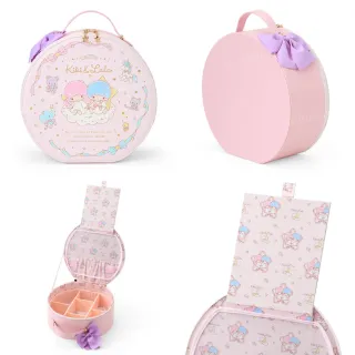 【小禮堂】雙11 Sanrio 三麗鷗 圓形硬殼手提化妝箱 角色款 Kitty 雙子星 酷洛米(平輸品)