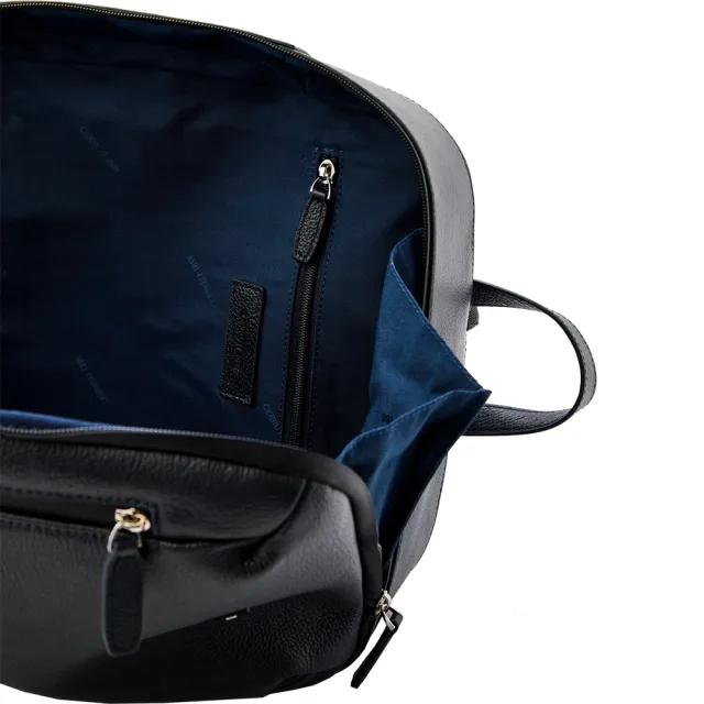 【Cerruti 1881】限量2折 義大利原裝進口 頂級小牛皮後背包 CEZA05934M 全新專櫃展示品(深藍色)