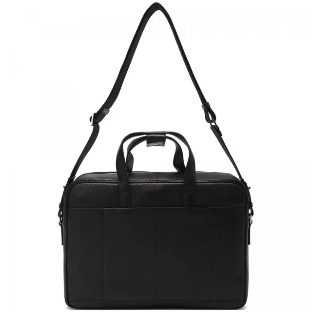 【Cerruti 1881】限量2折 義大利原裝進口 頂級小牛皮公事包/斜背包 CECA06035M 全新專櫃展示品(黑色)