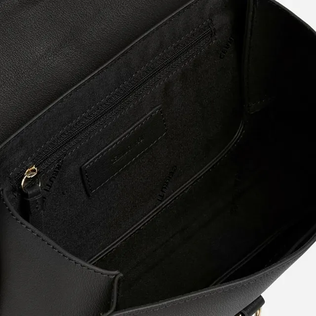 【Cerruti 1881】限量2折 義大利原裝進口 頂級小牛皮肩背包 全新專櫃展示品(黑色 CEBA05579M)