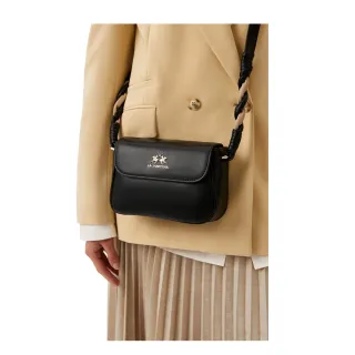 【LA MARTINA】交換禮物 義大利原裝進口 限量2折 頂級金標素面皮革肩背包 1124T 全新專櫃展示品