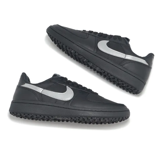 【NIKE 耐吉】休閒鞋 Wmns Field General 82 女鞋 男鞋 黑 灰 復古 皮革 尼龍(FZ5593-001)