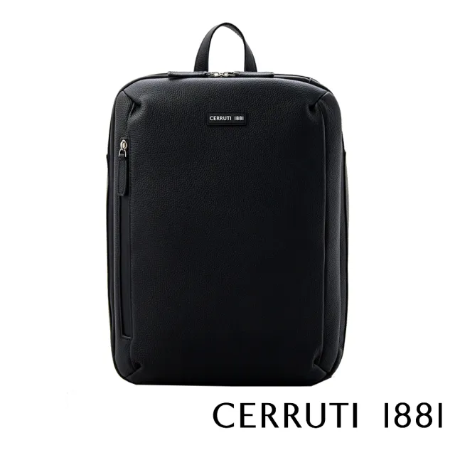 【Cerruti 1881】限量2折 義大利原裝進口 頂級小牛皮後背包 CEZA05934M 全新專櫃展示品(黑色)
