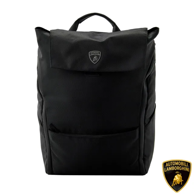 【Automobili Lamborghini】雙11 藍寶堅尼 限量2折 義大利頂級後背包 全新專櫃展示品 343T黑色