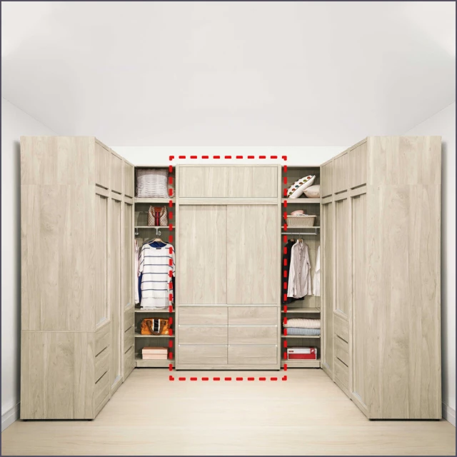 文創集 安卡蘭6.1尺多功能加高推門衣櫃組合折扣推薦