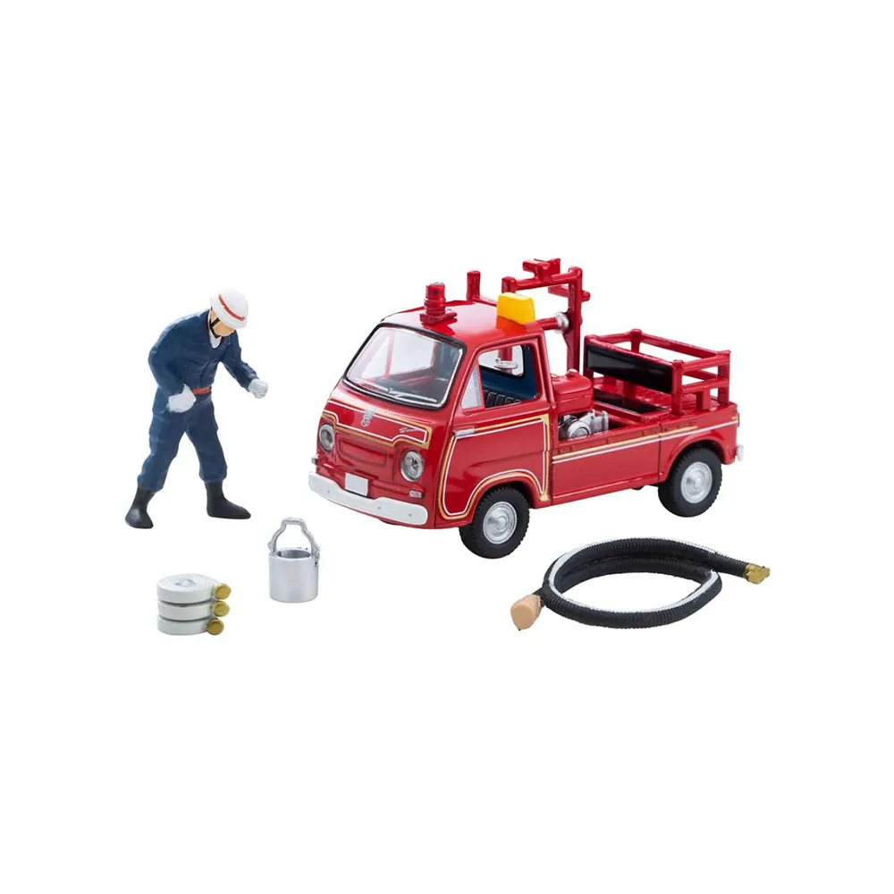 【TOMICA】TOMYTEC LV-68c Subaru Sambar Pump Fire Truck 附人偶(模型車)