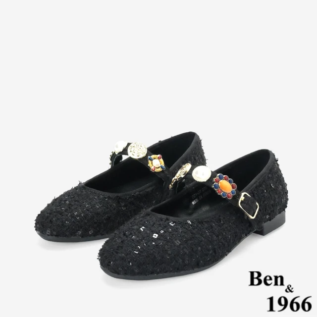 FAIR LADY 我的旅行日記 輕奢方釦水鑽平底娃娃鞋(金