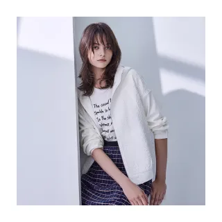 【Diffa】連帽異素材拼接設計外套-女