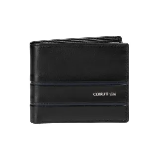 【Cerruti 1881】限量2折 義大利原裝進口 頂級小牛皮4卡零錢袋短夾皮夾 5528M 全新專櫃展示品(送禮盒提袋)