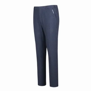 【PING】男款斜紋印花高彈性伸縮褲頭休閒長褲-黑(吸濕排汗//GOLF/高爾夫球褲/PE23237-88)