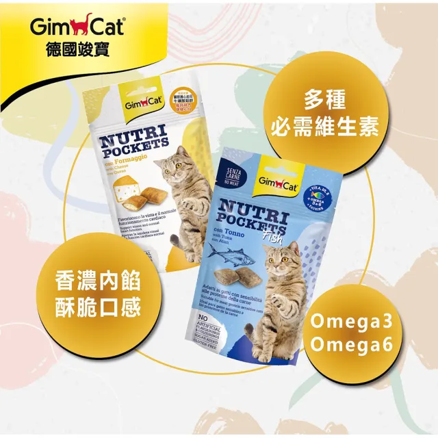 【Gimpet 竣寶】貓咪餡餅系列60g / 5入組(貓咪點心、貓咪保健、貓咪潔牙、貓咪化毛、貓咪排毛、營養點心)
