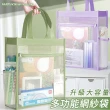 【MUAN】多功能網紗補習袋 可視化分類收納袋 文件袋(手提袋/資料袋/美術袋/萬用袋)