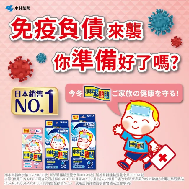 【小林製藥】嬰兒用退熱貼6入*3(共18入)