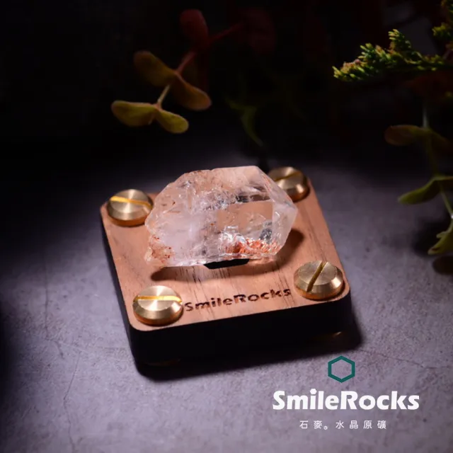 【SmileRocks 石麥】石麥水晶原礦 白水晶原礦No.623670249(SmilePad 4.5X4.5底板)
