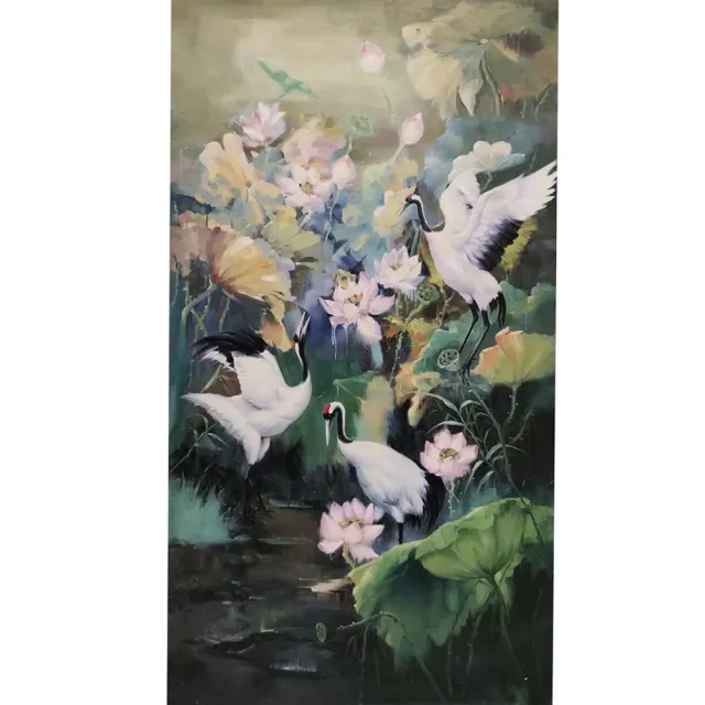 【ArtLife 藝術生活】B002高級手繪油畫_花卉_80x160cm(五行風水畫、打造居家好運宅、手繪系列、擺飾畫)