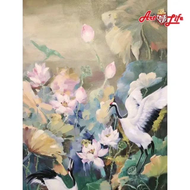 【ArtLife 藝術生活】B002高級手繪油畫_花卉_80x160cm(五行風水畫、打造居家好運宅、手繪系列、擺飾畫)